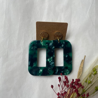 Boucles d’oreilles Carla verte
