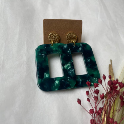 Boucles d’oreilles Carla verte