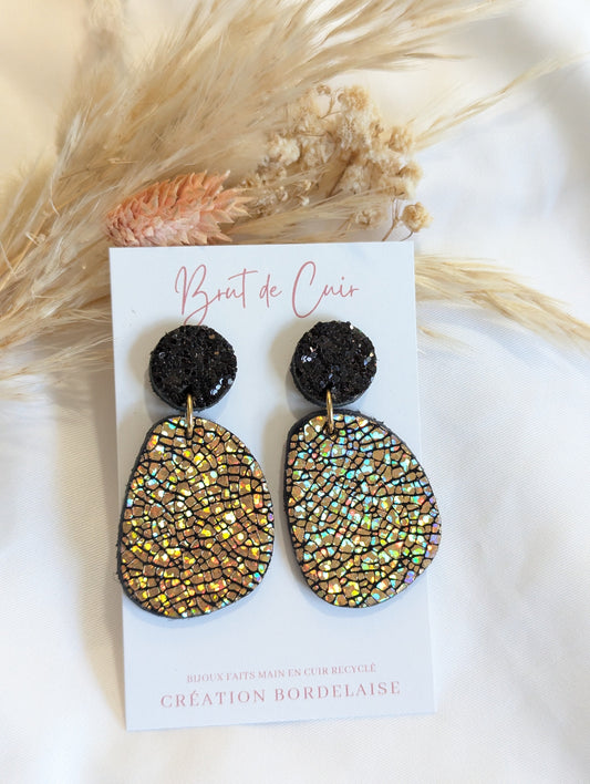 Boucles d'oreilles Venice rainbow craquelé