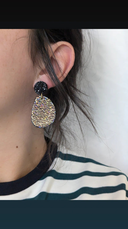 Boucles d'oreilles Venice rainbow craquelé