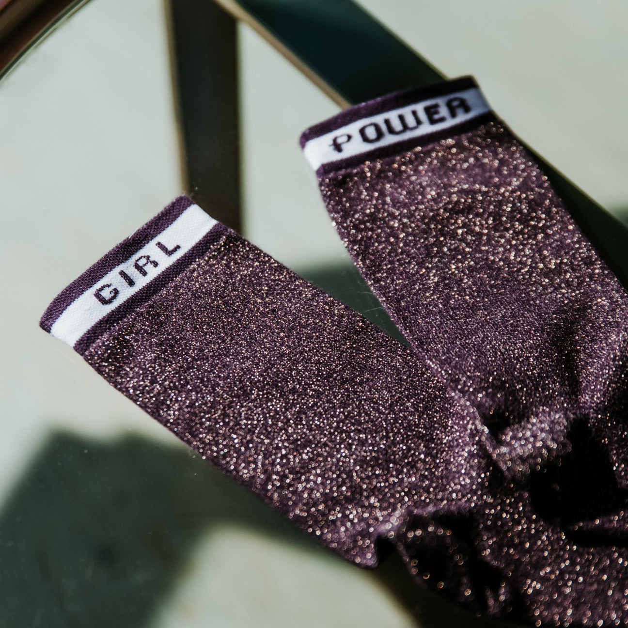 Chaussettes Girl Power mauve T36-41