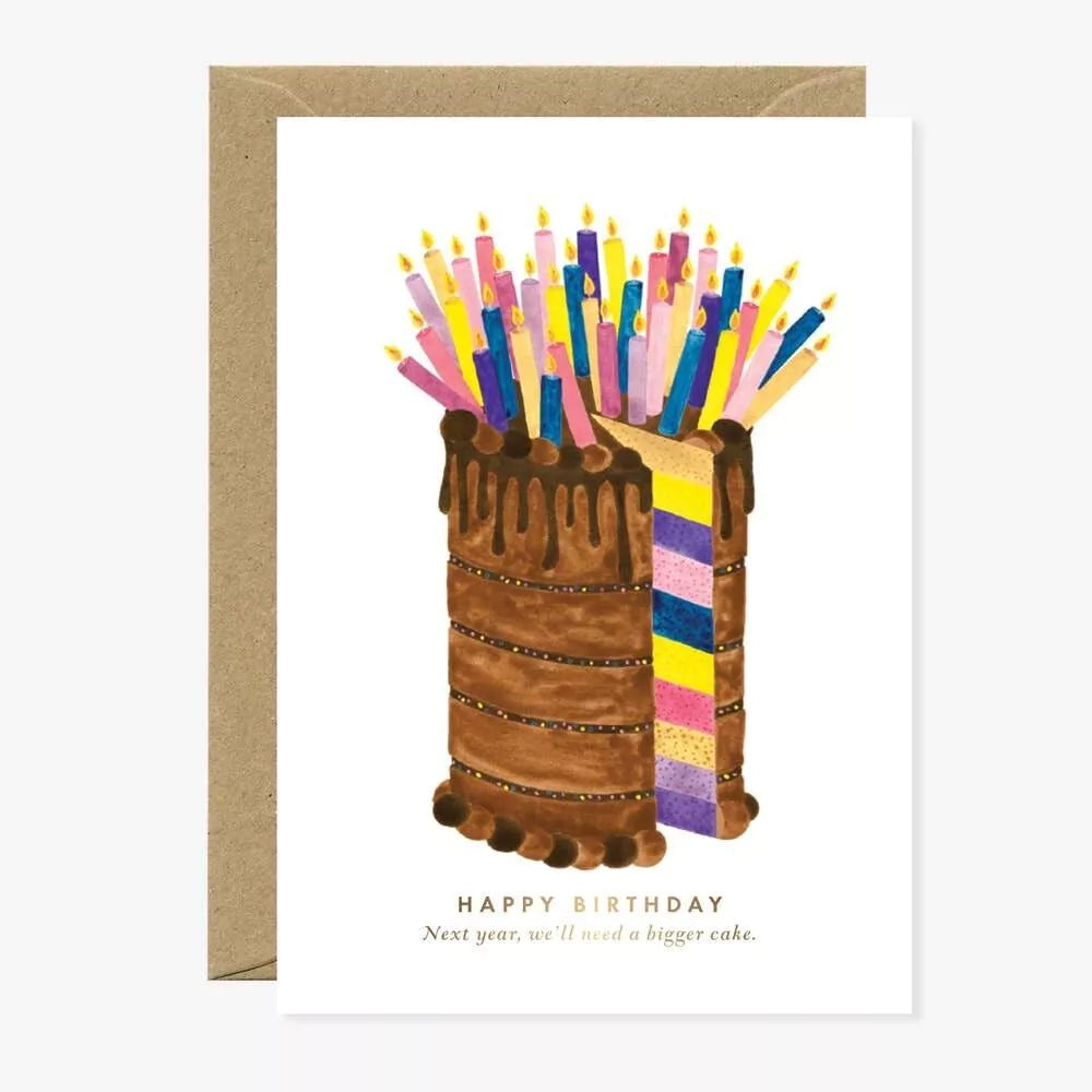 Carte double avec enveloppe - Bigger cake