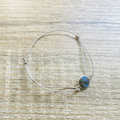 Bracelet Alba Argenté avec pierres semi-précieuses