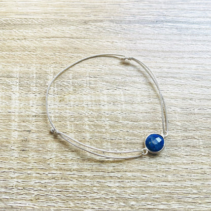 Bracelet Alba Argenté avec pierres semi-précieuses