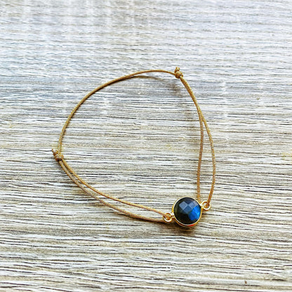Bracelet Alba doré avec pierres semi-précieuses