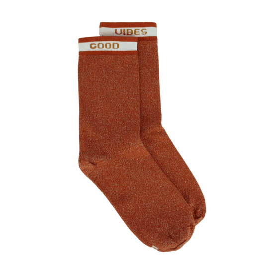Chaussettes Good vibes terracotta T36-41