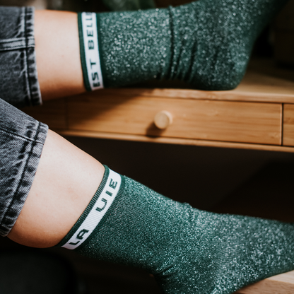 Chaussettes La vie est belle verte T36-41