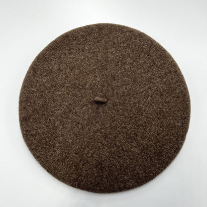 Béret marron glacé 100% laine - TU