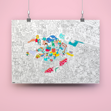 Charger l&#39;image dans la galerie, Poster à colorier Kids life
