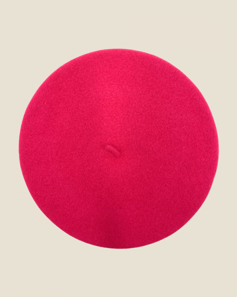 Béret fuchsia 100% laine - TU