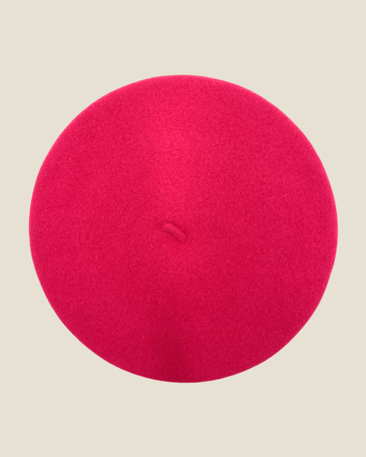 Béret fuchsia 100% laine - TU