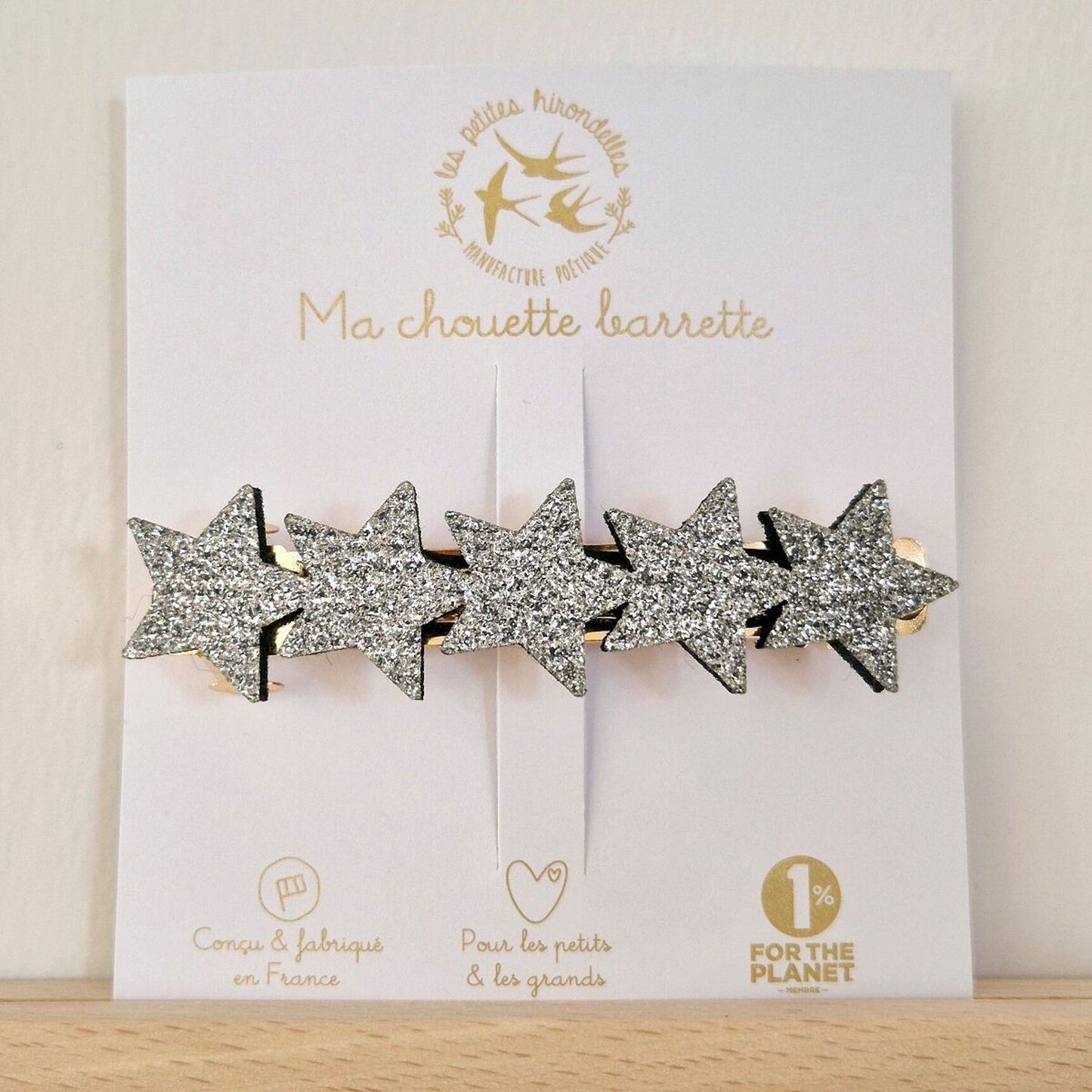 Barrette étoiles argenté