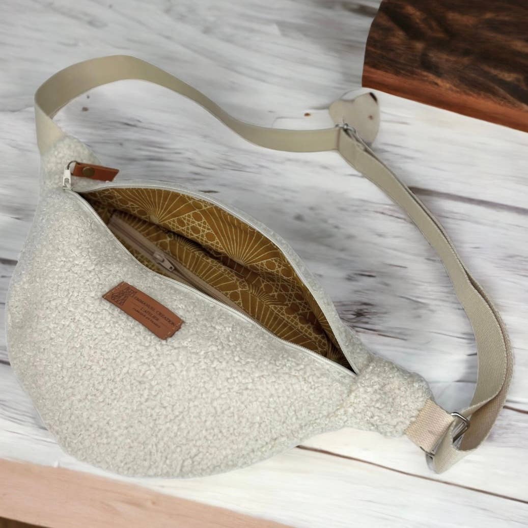 Sac banane - Bouclette Écru