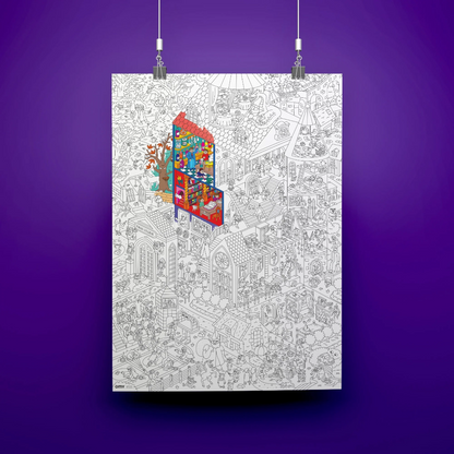 Poster à colorier Magic College
