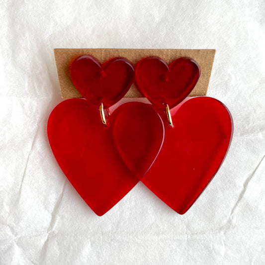 Boucles d’oreilles Vénus rouge