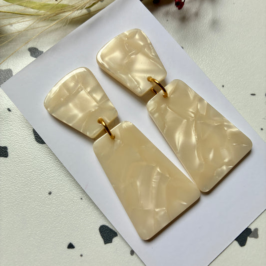 Boucles d’oreilles Julia ivoire
