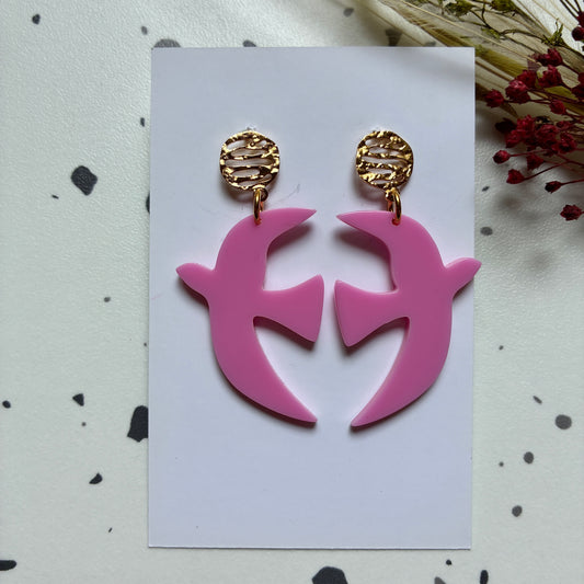 Boucles d’oreilles Julie rose