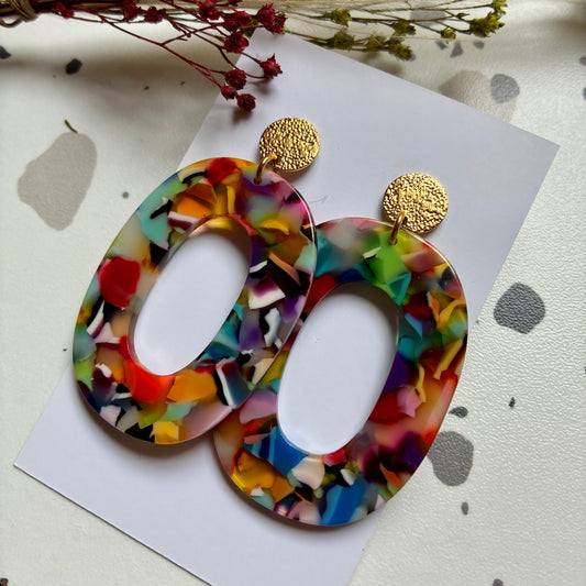 Boucles d’oreilles Alba dégradé multicolore
