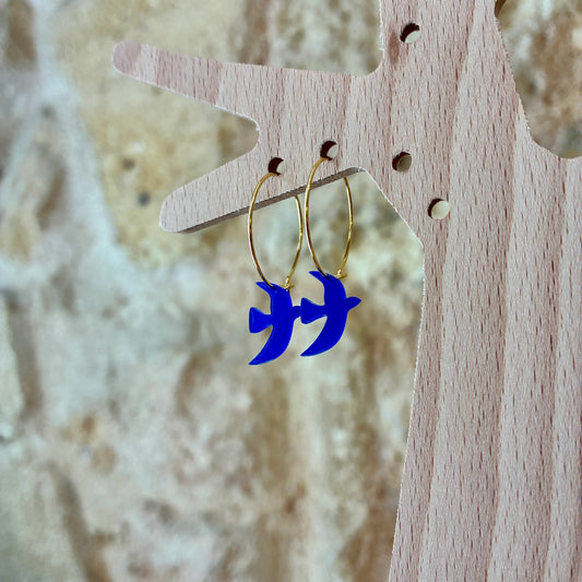 Boucles d’oreilles Flavie bleu roi