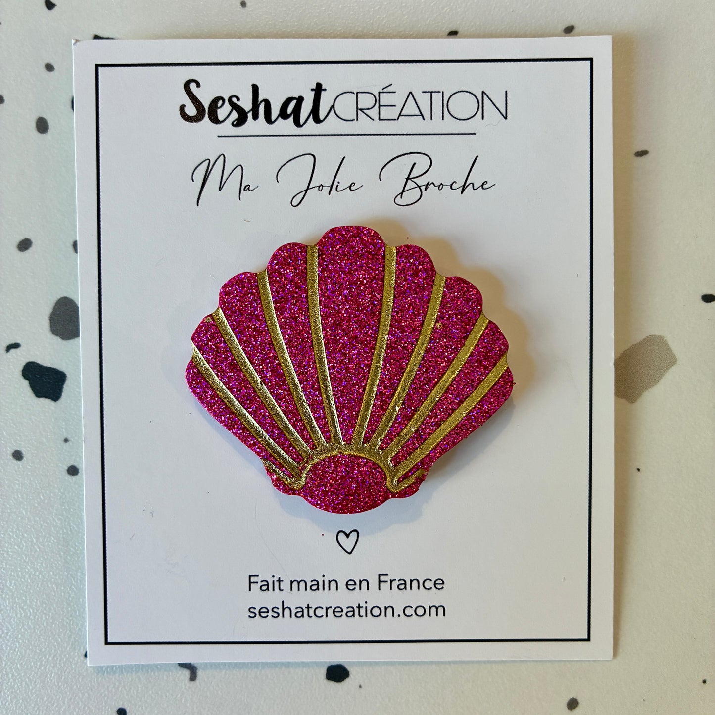 Broche Coquillage Rose