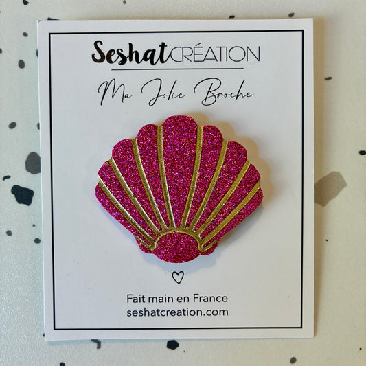 Broche Coquillage Rose