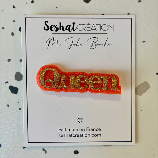 Broche Queen orange