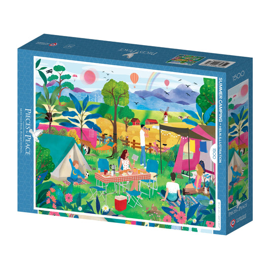 Puzzle L’été au camping 1500 pièces