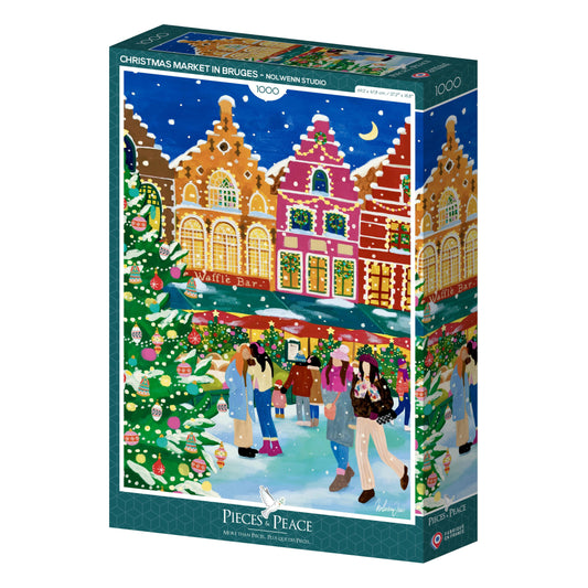 Puzzle Marché de Noël à Bruges 1000 pièces