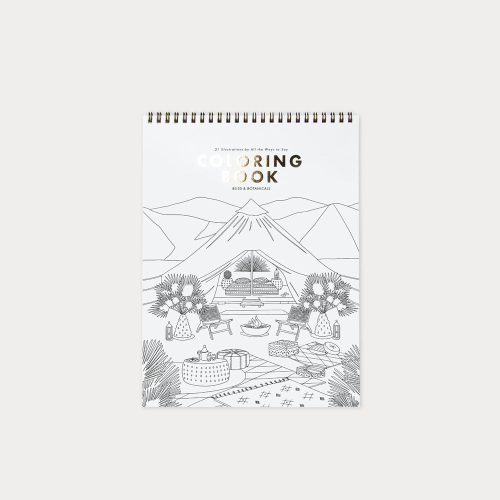 Carnet de coloriage Bliss & botanicals