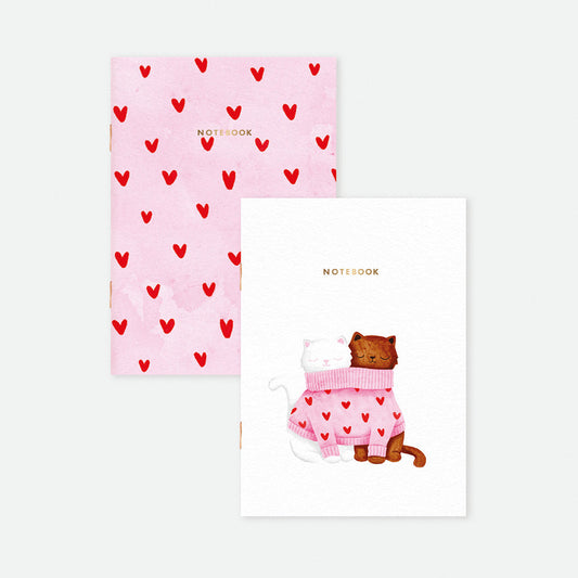 Duo carnets Together cats