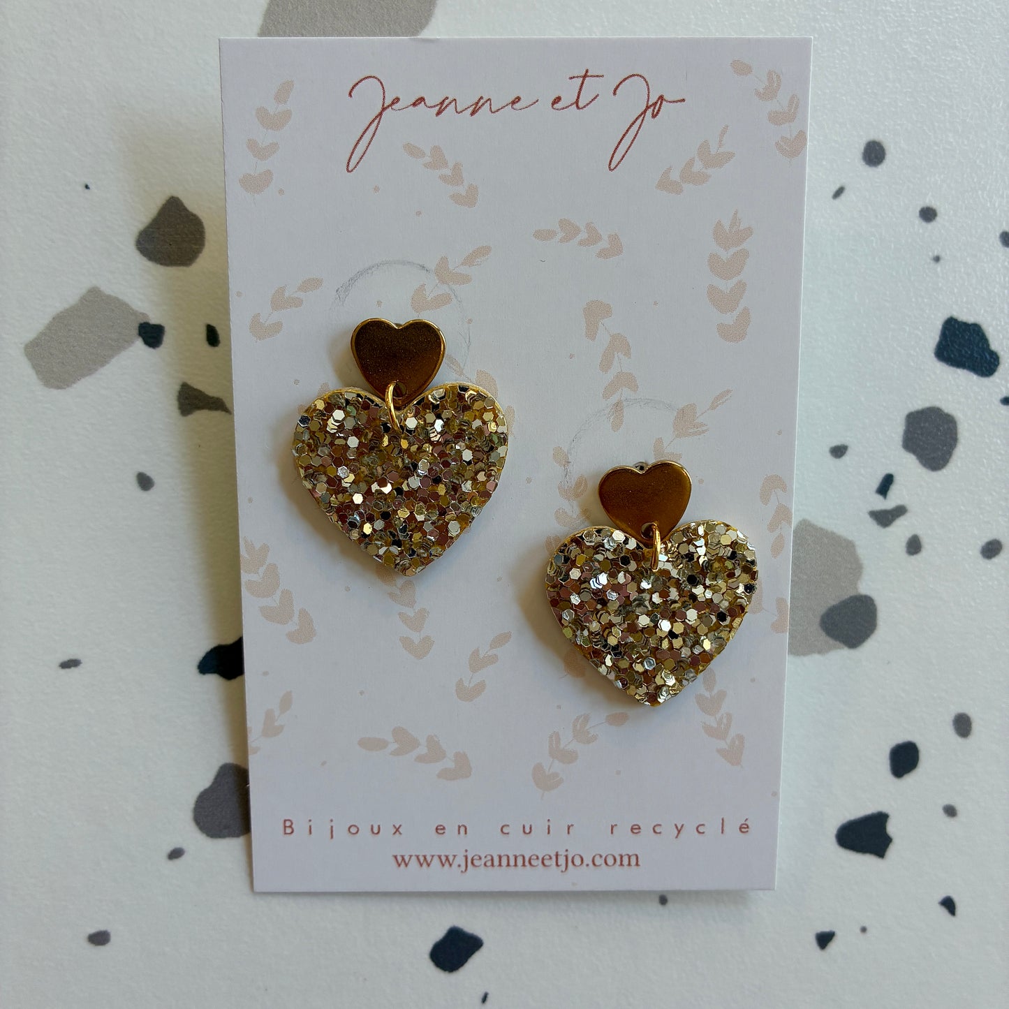 Boucles d’oreilles Aïko glitter or