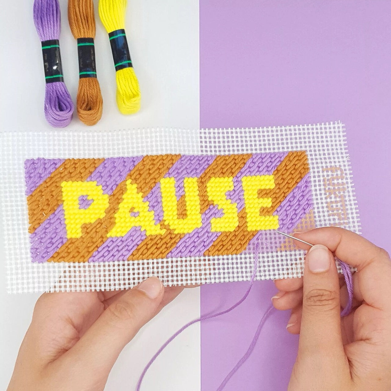 Kit de canevas marque-pages Pause