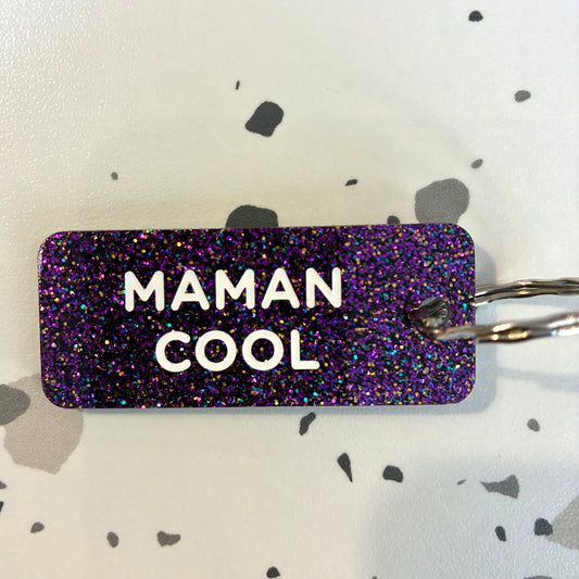 Porte-clés Maman Cool violet