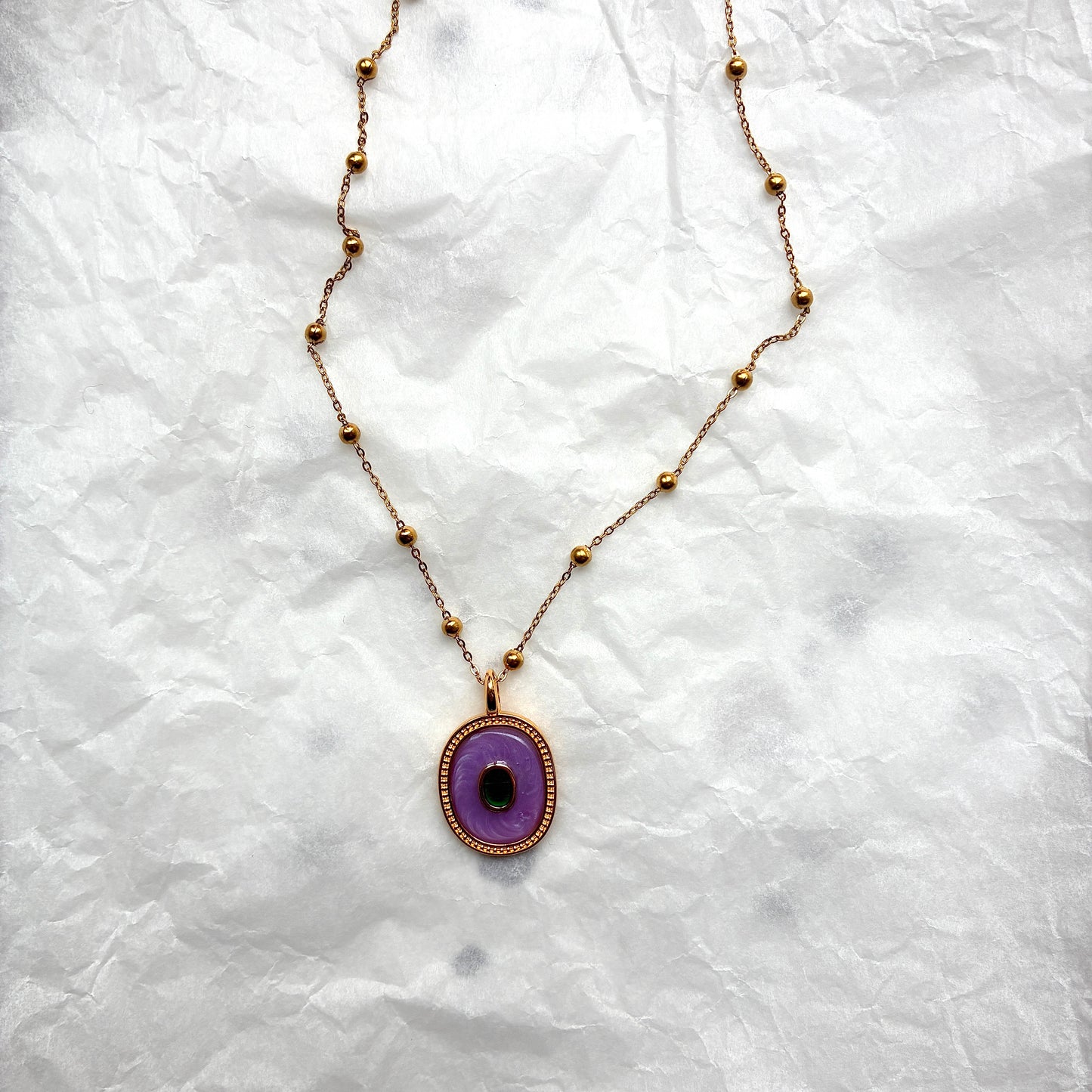 Collier Cyclope violet