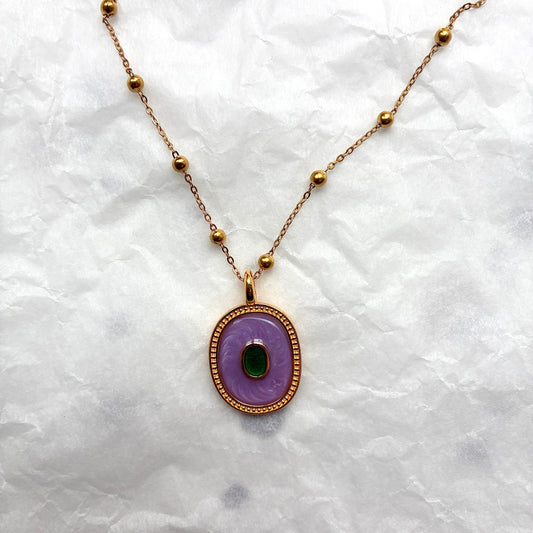 Collier Cyclope violet