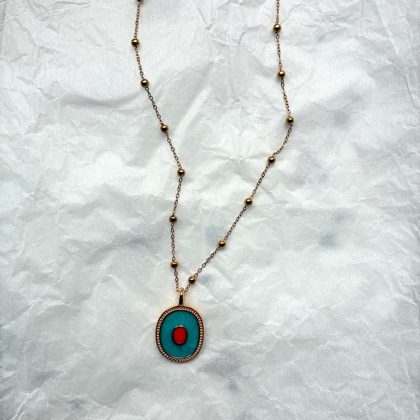 Collier Cyclope turquoise