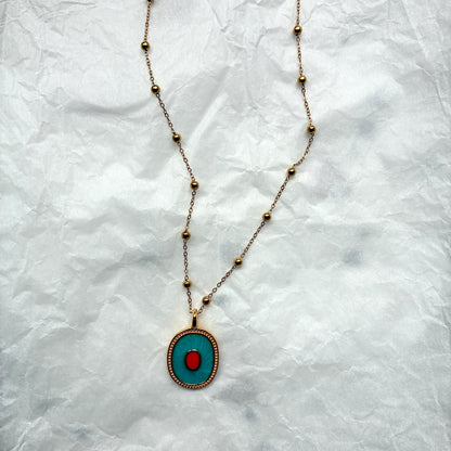 Collier Cyclope turquoise