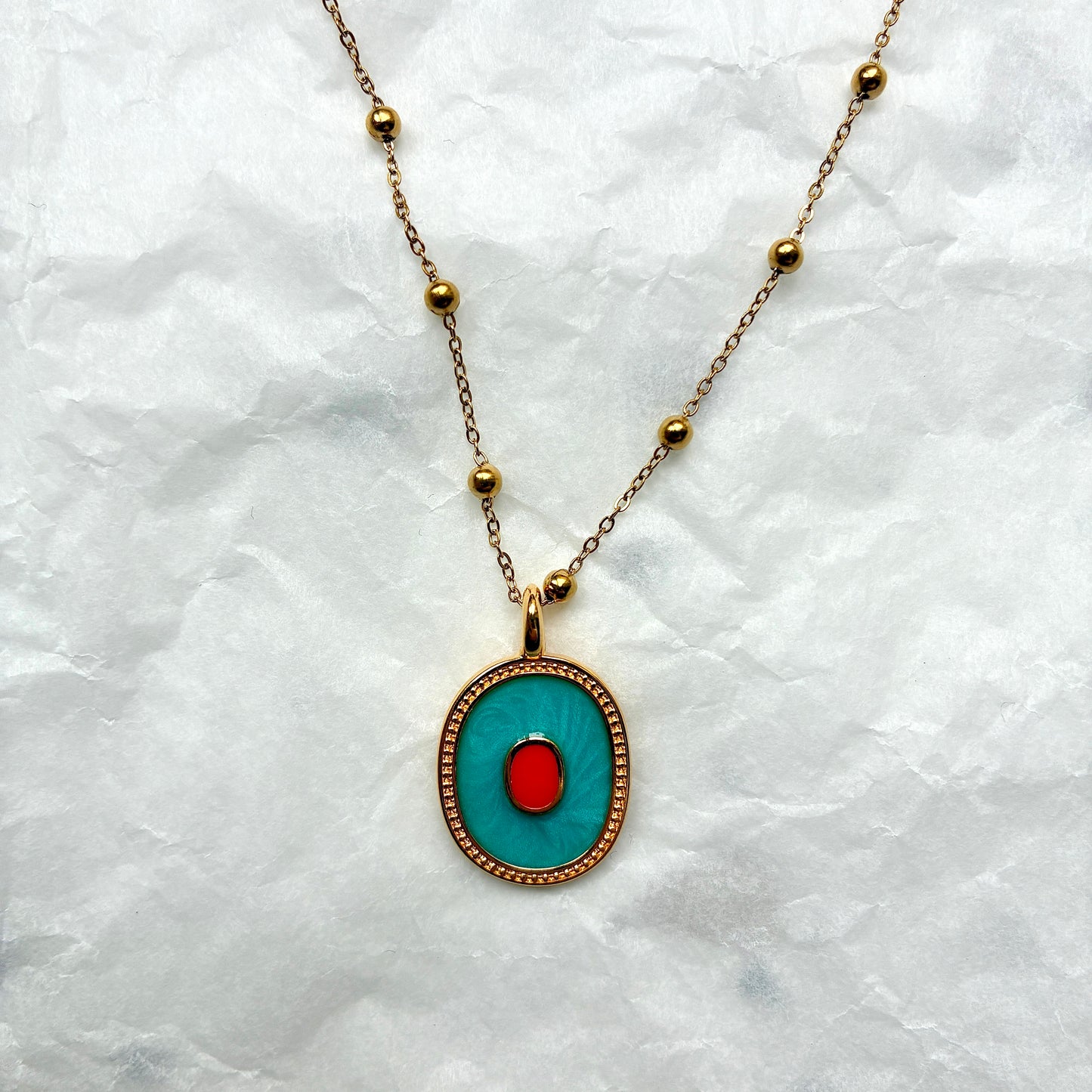 Collier Cyclope turquoise