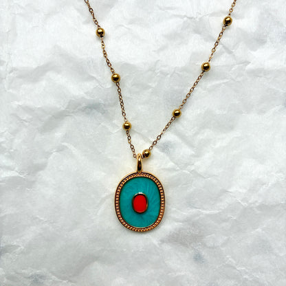 Collier Cyclope turquoise