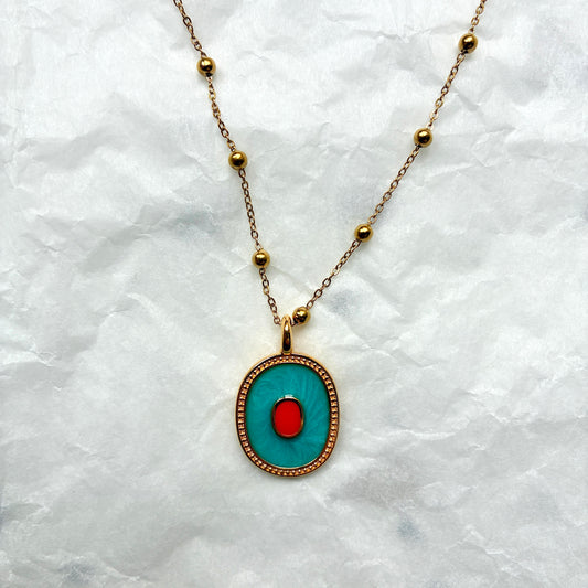 Collier Cyclope turquoise