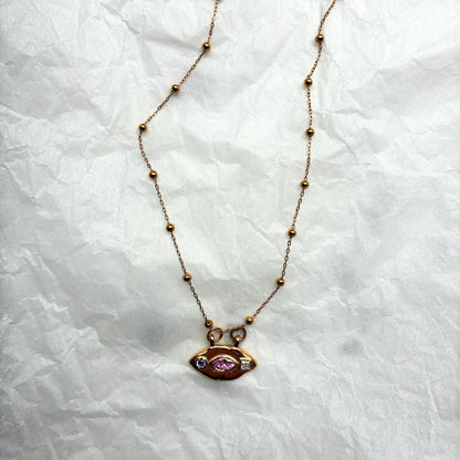 Collier Oeil à strass