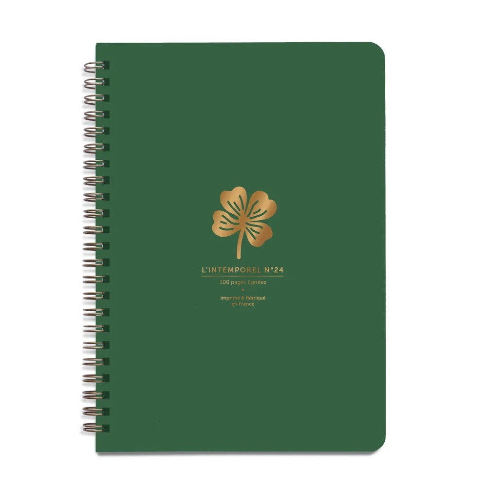 Carnet Intemporel Trèfle vert