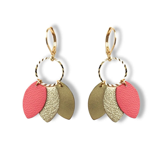 Boucles d’oreilles Kali rose