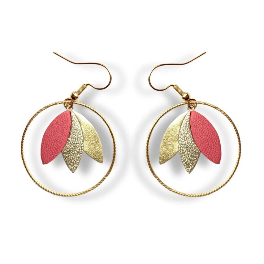 Boucles d’oreilles Louise rose
