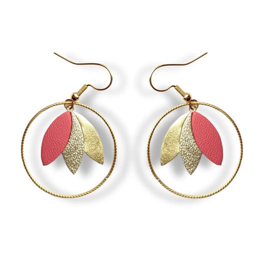 Boucles d’oreilles Louise rose