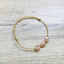 Charger l&#39;image dans la galerie, Bracelet doré Candy avec pierres semi-précieuses
