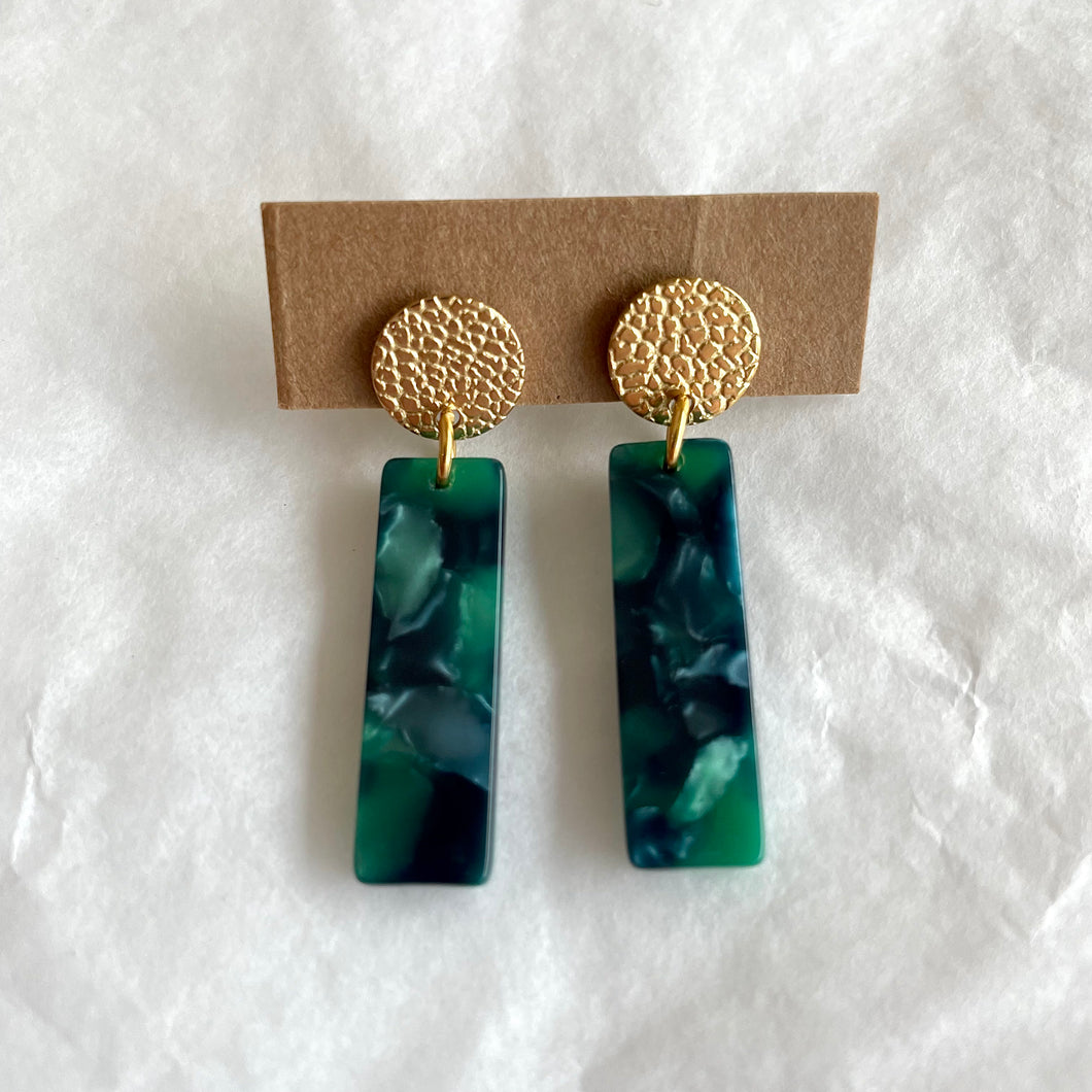 Boucles d’oreilles Charlie vertes