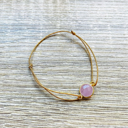 Bracelet Alba doré avec pierres semi-précieuses
