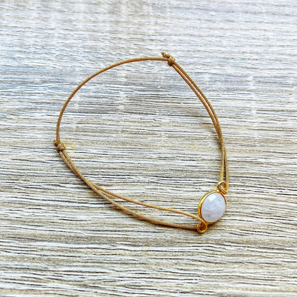 Bracelet Alba doré avec pierres semi-précieuses