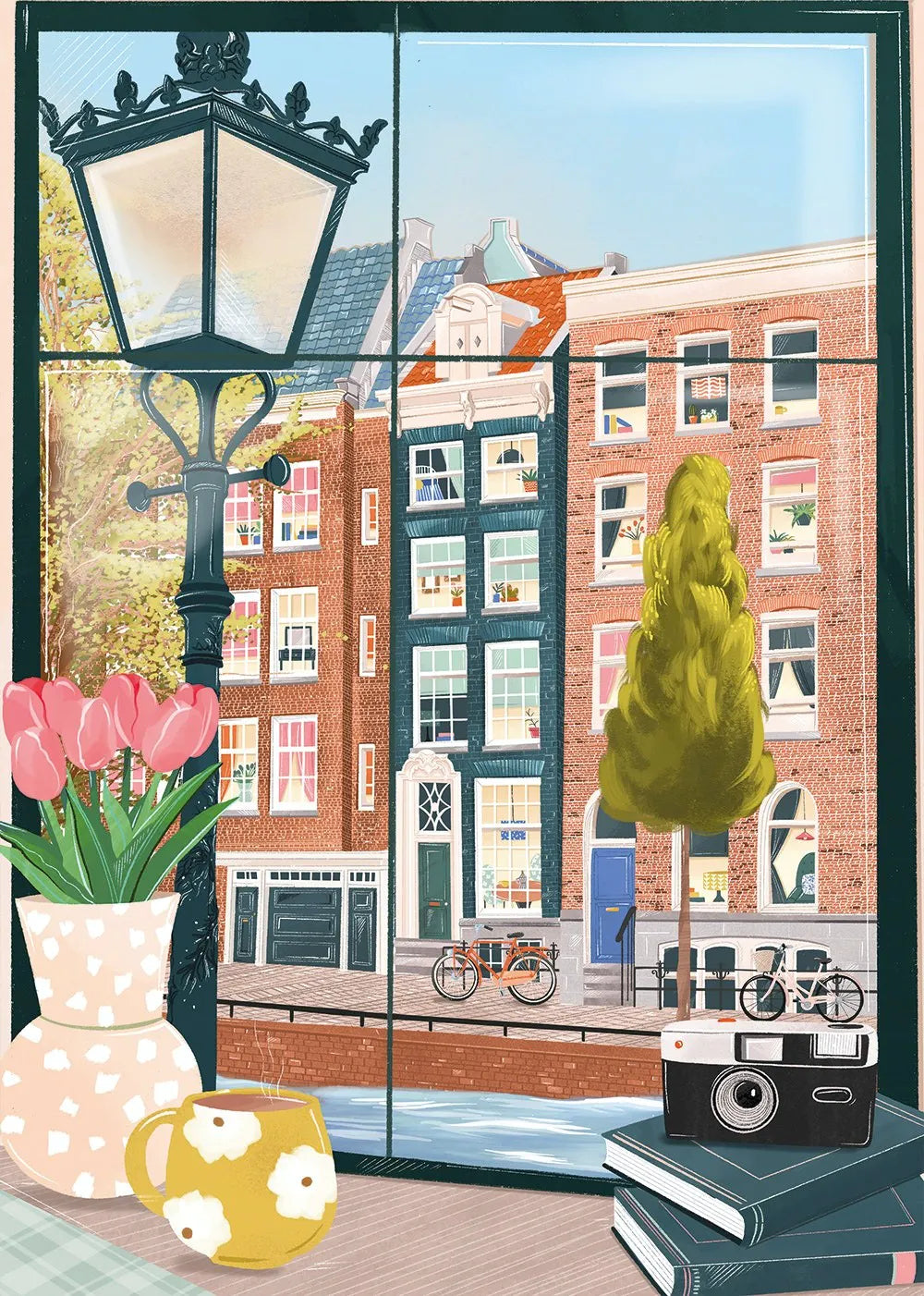 Puzzle Amsterdam from a coffee shop 500 pièces